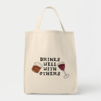 Tote Bag Boissons de vin et de boisson alcoolisée bien avec
