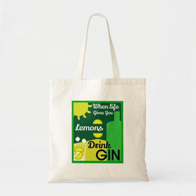 Tote Bag Boissons Gin | Love Gin | Décor | Service de barre (Devant)