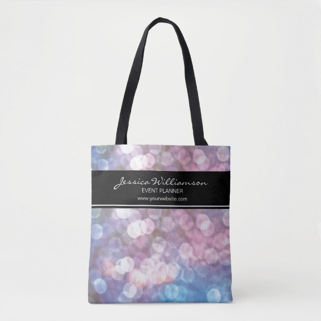 Tote Bag Bokeh, lumières étincelantes, tendance, organisate (Devant)