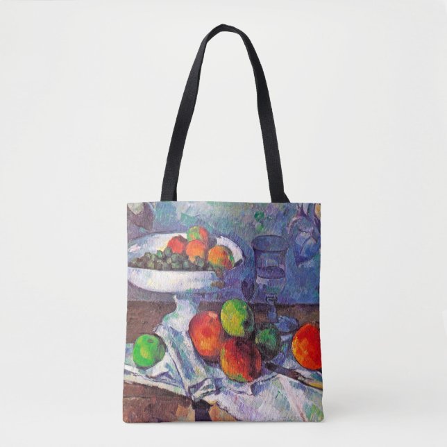 Tote Bag Bol à fruits, Verre et Pommes, Cézanne (Devant)