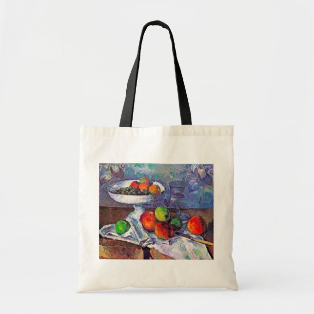Tote Bag Bol à fruits, Verre et Pommes, Cézanne (Devant)