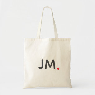 Tote Bag Bold Initials Monogram Christmas Cute