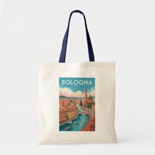 Tote Bag Bologne Italie Illustration Voyage Art Vintage