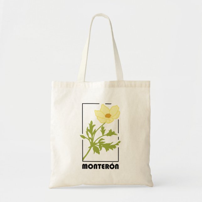 Tote Bag Bolsa de tela estampado de flor Monterón (Devant)