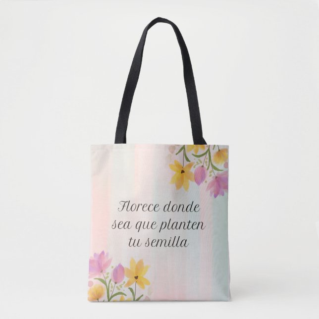 Tote Bag Bolsa de tela reutilizable cute & good vibes (Devant)