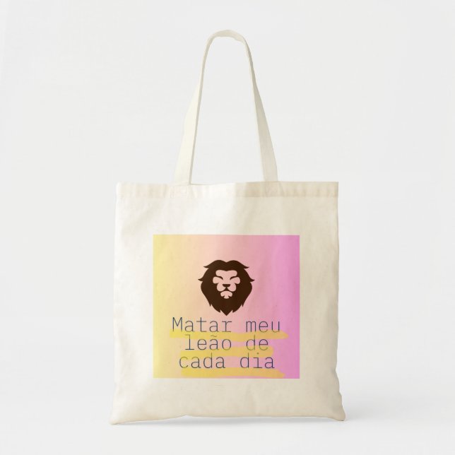Tote Bag Bolsa Ecobag um leão por dia (Devant)