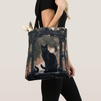 Tote Bag "Bolsa Elegante Black Cat: La Armonía