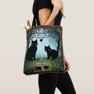 Tote Bag "Bolsa Elegante Black Cat: La Armonía
