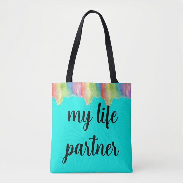 Tote Bag Bolsa mi compañera de vida (Devant)