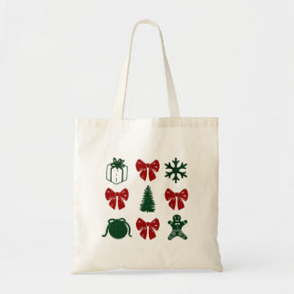 Tote Bag Bolso de tela navideño coquette