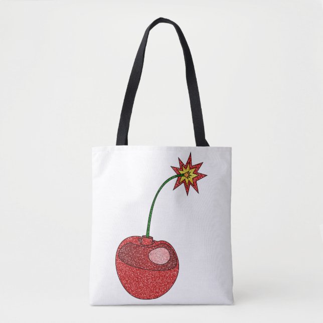 Tote Bag Bombe cerise parties scintillant (Devant)