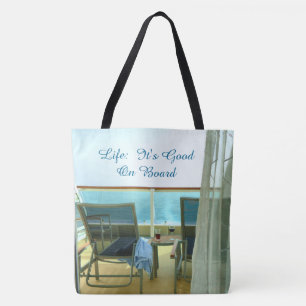 Tote Bag Bon à bord de nautique fait sur commande