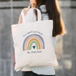 Tote Bag Bon Jour Pour Enseigner Cadeau Enseignant Boho Arc<br><div class="desc">Good Day To Teach Teacher Cadeau Boho Rainbow Sac fourre-tout présente un adorable duo d'arc-en-ciel dans les tons rose,  bleu,  moutarde et vert,  avec le type amusant.</div>