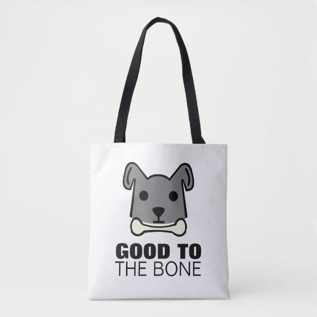 Tote Bag Bon pour l'os, chien (Devant)