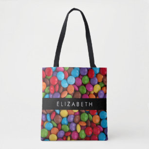 Tote Bag Bonbons Colorés, Boutons De Bonbons, Sucres, Votre