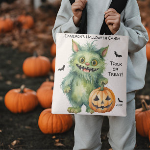 Tote Bag Bonbons d'Halloween monstre sot