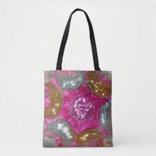 Tote Bag Bonbons en verre - Picasso en argent rose - Verre