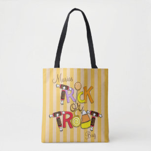 Tote Bag Bonbons Halloween Farce ou Friandise Mignons Fanta