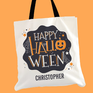 Tote Bag Bonbons Halloween Personnalisés Trick Or Treat