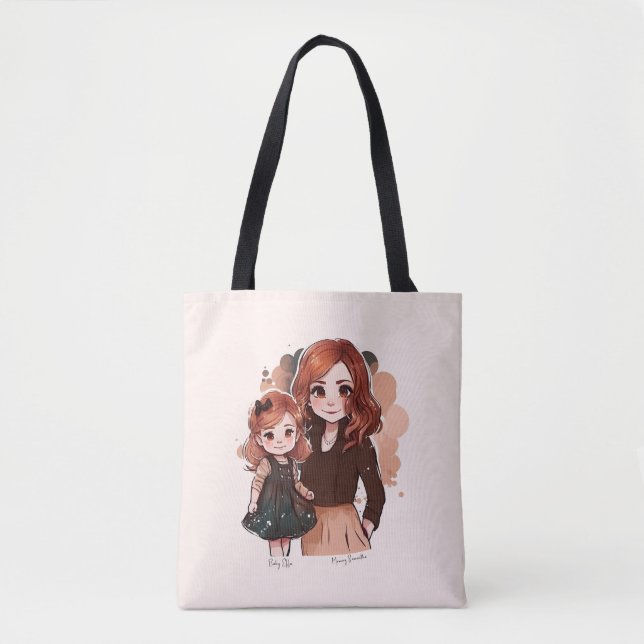Tote Bag Bond adorable maman et fille (2) (Devant)
