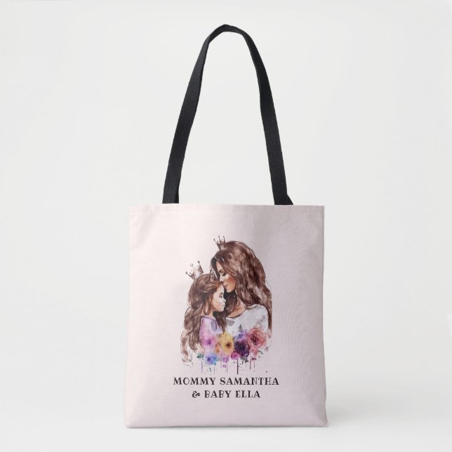 Tote Bag Bond adorable maman et fille (8) (Devant)