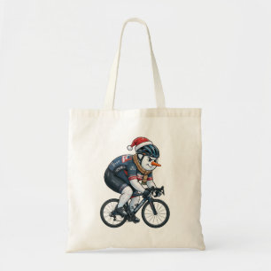 Tote Bag Bonhomme de neige Cycliste Noël 2026 Vacances Cycl