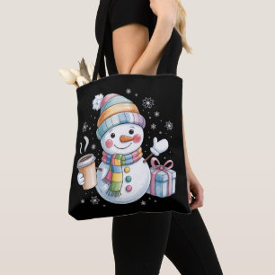 Tote Bag Bonhomme de neige de Noël Cadeau Vacances Hiver Xm