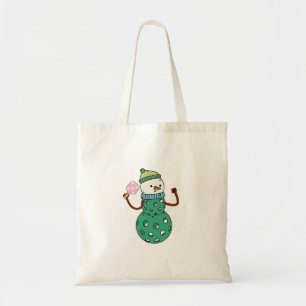 Tote Bag Bonhomme de neige de pickleball Noël drôle de Xmas