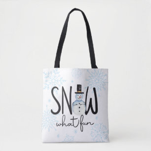 Tote Bag Bonhomme de neige Snow What Fun