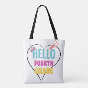 Tote Bag Bonjour 4e année Meilleur cadeau pour le 1er jou