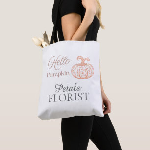 Tote Bag Bonjour Citrouille Fleuriste Halloween Entreprise