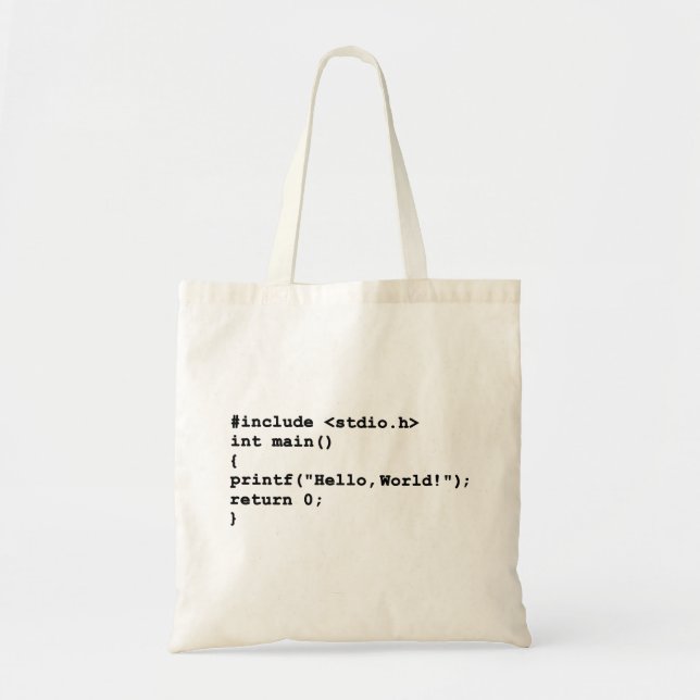 Tote Bag Bonjour codage de langage de programmation du (Devant)