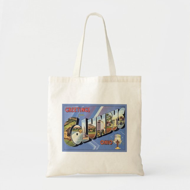 Tote Bag Bonjour De Columbus Ohio (Devant)