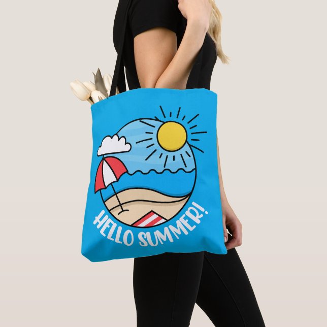 Tote Bag Bonjour été 2 (De près)