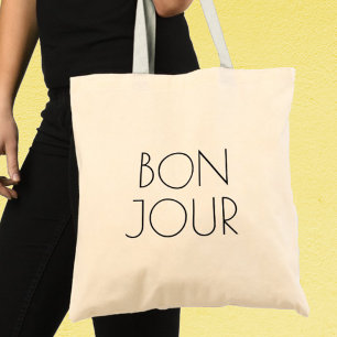 Tote Bag Bonjour, Hello en français