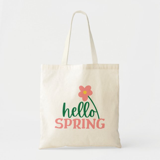 Tote Bag Bonjour printemps (Devant)