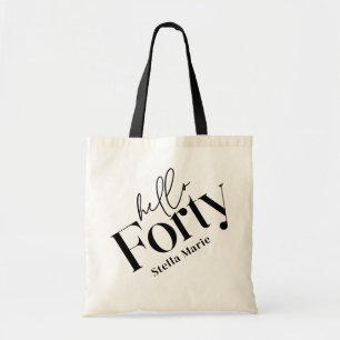 Tote Bag Bonjour quarante moderne minimaliste élégant 40e a
