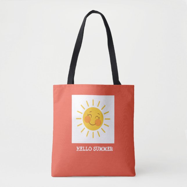 Tote Bag Bonjour Sunburst été (Devant)