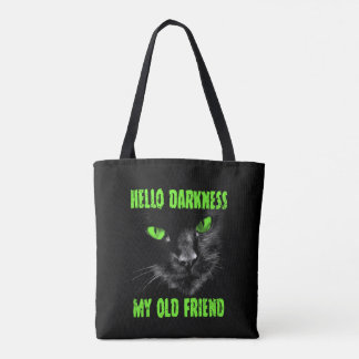 Tote Bag Bonjour Ténèbres Mon Vieux Ami : Yeux verts