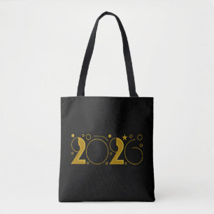 Tote Bag Bonne année 2026 or