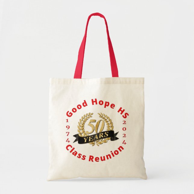 Tote Bag Bonne Espoir Lycée 50ème Année Classe Réunion (Devant)