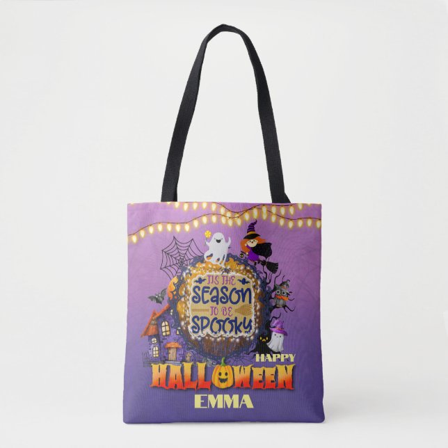 Tote Bag Bonne Halloween C'est la fête de la saison Éffraya (Devant)