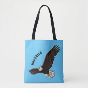 Tote Bag Bonne illustration de dessin d'aigle à chauve-sour