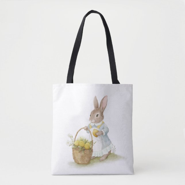 Tote Bag Bonne Pâques avec Peter Rabbit (Devant)