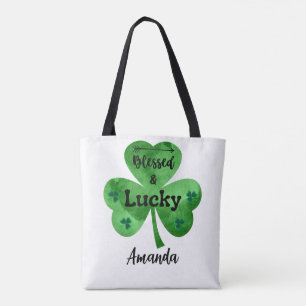 Tote Bag Bonne Saint Patrick's Day béni et Lucky Fourre-tou