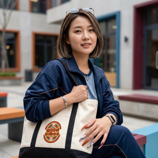 Tote Bag Bonnes Vibrations (Créateur téléchargé)