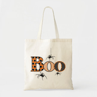 Tote Bag BOO avec Araignées Halloween
