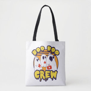 Tote Bag Boo Boo Crew Ghost Halloween Candy Nurse