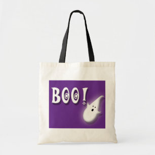 Tote Bag Boo ! Halloween fantôme violet