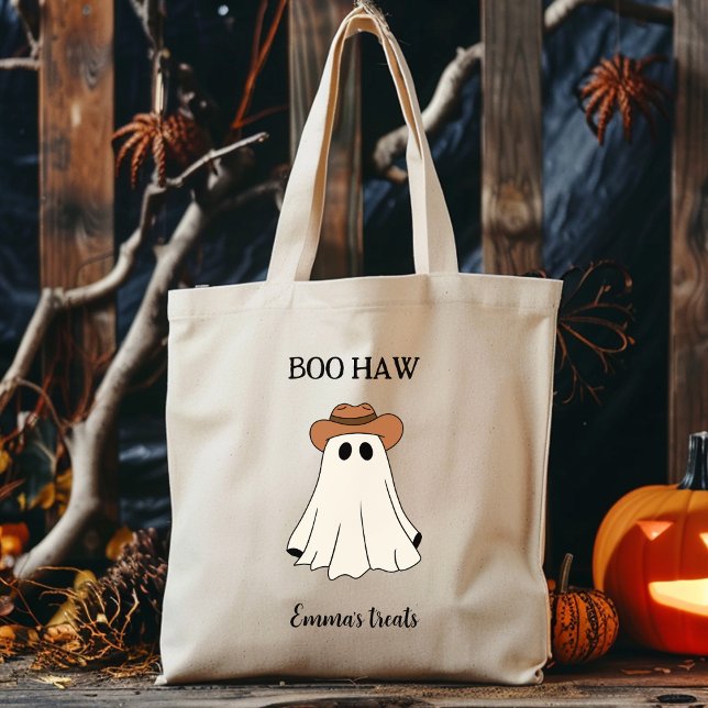 Tote Bag Boo Haw Custom Halloween Drôle Ouest (Créateur téléchargé)